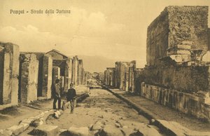 Pompeje, Włochy, Strada Della Fortuna autorstwa Italian Photographer