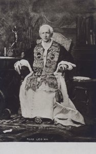 Papież Leon XIII (zdjęcie czarno-białe) autorstwa Italian Photographer