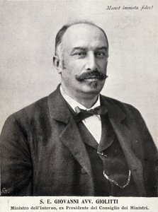 Portret Giovanniego Giolittiego (1842-1928), włoskiego polityka. autorstwa Italian Photographer