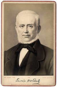 Portret Saverio Mercadante (1795-1870), włoskiego kompozytora. autorstwa Italian Photographer