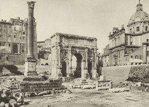 Forum Romanum, Łuk Septymiusza Sewera z kolumną Fokasa autorstwa Italian Photographer