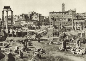 Forum Romanum i Bazylika Julia autorstwa Italian Photographer