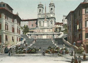 Rzym, Schody Hiszpańskie (zdjęcie kolorowe) autorstwa Italian Photographer