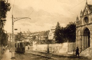Sanremo, Corso Cavallotti (zdjęcie czarno-białe) autorstwa Italian Photographer