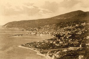San Remo, Panorama z Poggio (zdjęcie czarno-białe) autorstwa Italian Photographer
