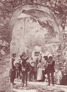 Sycylia: Stara brama w Taorminie (zdjęcie czarno-białe) autorstwa Italian Photographer