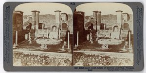 Dom Marka Lukrecjusza, Pompeje, z The Underwood Travel Library, 1895 (zdjęcie w sepii) autorstwa Italian Photographer