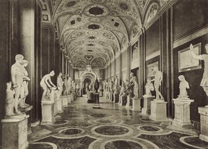 Muzeum Watykańskie, Wnętrze Sali Posągów autorstwa Italian Photographer