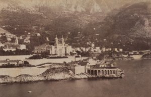 Zatoka Monte Carlo, 07/1887 (zdjęcie czarno-białe) autorstwa Italian Photographer