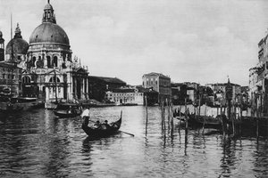 Wenecja, Kościół Salute (zdjęcie czarno-białe) autorstwa Italian Photographer