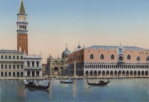 Wenecja, Piazzetta San Marco i Pałac Dożów z Laguny autorstwa Italian Photographer