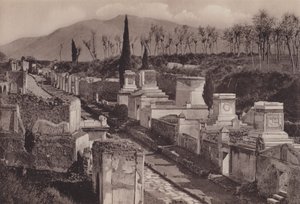 Via Delle Tombe, Ulica Grobowców (zdjęcie czarno-białe) autorstwa Italian Photographer