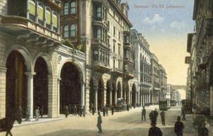 Via XX Settembre, Genua (kolorowe zdjęcie)