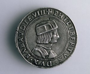 Moneta 4-Teston (awers) Filiberta II Sabaudzkiego (1497-1504), XV-XVI wiek (srebro) (dla rewersu patrz 165733)