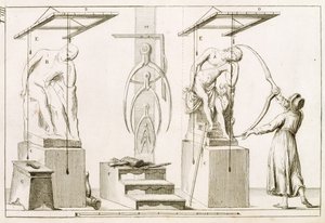 Pracownia Rzeźbiarzy, ok. 1800 autorstwa Italian School
