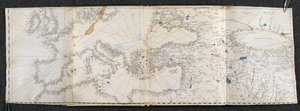 Dodać. 21592, f.1r Mapa Europy i Azji. Portolano na dwudziestu jeden mapach krajów obu półkul (welum) autorstwa Italian School