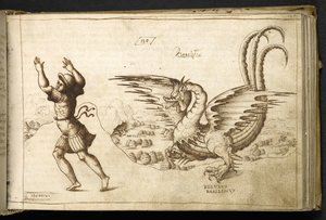 Dodaj MS 82955 f.129r Smok z „Historia Animalium” autorstwa Italian School