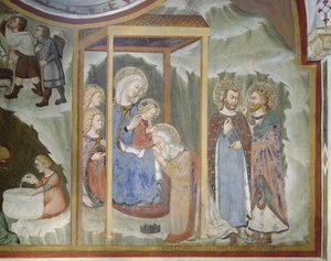 Adoracja Trzech Króli, kaplica Najświętszej Marii Panny autorstwa Italian School