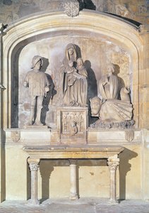 Ołtarz św. Anny, Dziewicy i Dzieciątka Chrystus, ze św. Maurycym, św. Martą i Taraskiem (smok z Tarasconu) 1470 (kamień) autorstwa Italian School