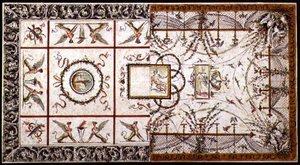 Alternatywne projekty sufitu w stylu neoklasycystycznym, ok. 1800 (pióro i atrament oraz akwarela na papierze) autorstwa Italian School
