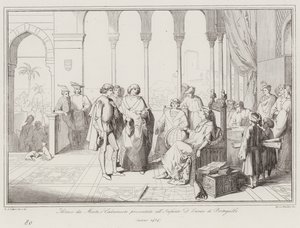 Alvise da Mosto lub Cadamosto przedstawiony Infante D Enrico z Portugalii autorstwa Italian School