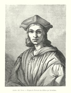 Andre del Sarte, Po portretie Uffizi przez samego siebie (grafika) autorstwa Italian School