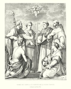 Andre del Sarte, Spór Trójcy Świętej, Kolekcja Pałacu Pitti (rycina) autorstwa Italian School