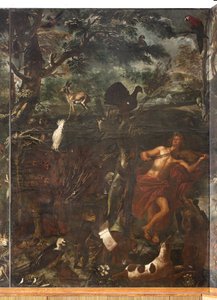 Zwierzęta, Mit Orfeusza, detal autorstwa Italian School
