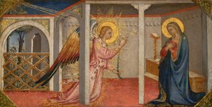 Zwiastowanie, Florencja, początek połowy XV wieku (tempera na desce) autorstwa Italian School