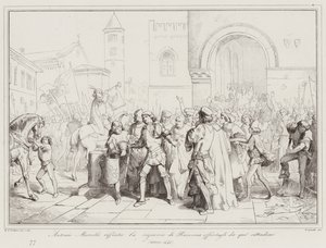 Antonio Marcello odmawia zwierzchnictwa Rawenny oferowanego mu przez tych obywateli autorstwa Italian School