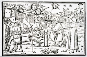 Arabscy astrologowie, kopia ilustracji z In Somnium Sciopinis autorstwa Macrobiusa, Wenecja 1513, wykorzystana w Historii magii, wydanej pod koniec XIX wieku autorstwa Italian School