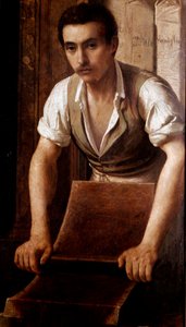 Rzemieślnicza produkcja czekolady Anonimowe malowanie znaku. 1875-1900 Mediolan, Museo di Milano autorstwa Italian School