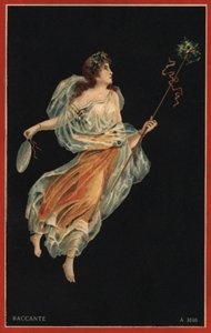 Baccante (litografia kolorowa) autorstwa Italian School