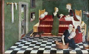 Narodziny Marii (przedział predelli), Veneto, ok. 1480 autorstwa Italian School