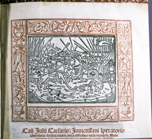 Cezar Gajusz Juliusz: Ilustracja z "Commentarii de Bello Gallico" Cezara, ok. 15..., ok. 1511 (miniatura) autorstwa Italian School