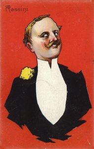 Karykatura Gioachino Rossiniego autorstwa Italian School