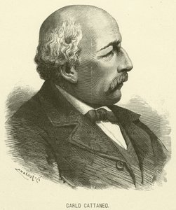 Carlo Cattaneo (grawerunek) autorstwa Italian School
