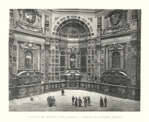 Kaplica Medyceuszy w San Lorenzo, Grób Ostatnich Medyceuszy (rycina) autorstwa Italian School