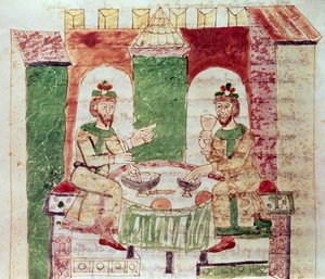 Codex 142 Livre 16 Rozdział 4 Tablica bogatych, z De Universo Rabana Maurusa (ok. 780-856) 1023 autorstwa Italian School