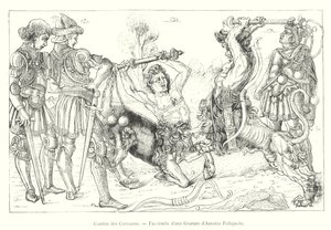 Walka centaurów, faksymile ryciny autorstwa Antonio Pollajuolo (rycina) autorstwa Italian School