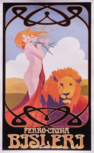 Kopia plakatu reklamującego Bisleri . z 1909 roku