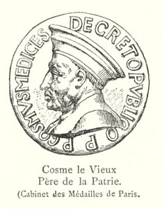 Cosimo Starszy, Ojciec Ojczyzny, Gabinet Medali Paryskich (grafika) autorstwa Italian School