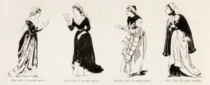 Kostiumy z opery Falstaff Verdiego, z LIllustrazione Italiana, XX, N. 8, 19 lutego 1893 autorstwa Italian School