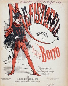 Okładka partytury opery Mefistofele Arrigo (Enrico) Boito autorstwa Italian School