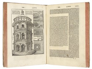 „Architektura Księgi Decy” bu Marcus Pollio Vitruvius autorstwa Italian School