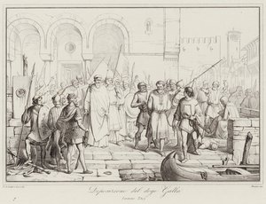 Osadzanie Doge Galla, 750 (rycina) autorstwa Italian School