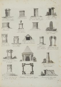 Projekty ozdób ogrodowych z Kompendium rysunków autorstwa J.G. Grohmanna, opublikowano 1805 autorstwa Italian School