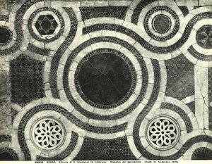 Fragment posadzki bazyliki San Giovanni in Laterano, Rzym (mozaika) autorstwa Italian School
