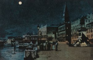 Pałac Dożów (kolorowa litografia) autorstwa Italian School