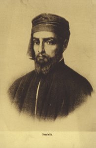 Donatello, włoski malarz i rzeźbiarz (litografia) autorstwa Italian School